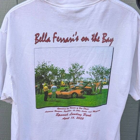 Vintage Ferarri "Bella Ferrari's On the Bay" Rare Mens Shirt. Large - Picture 4 of 6